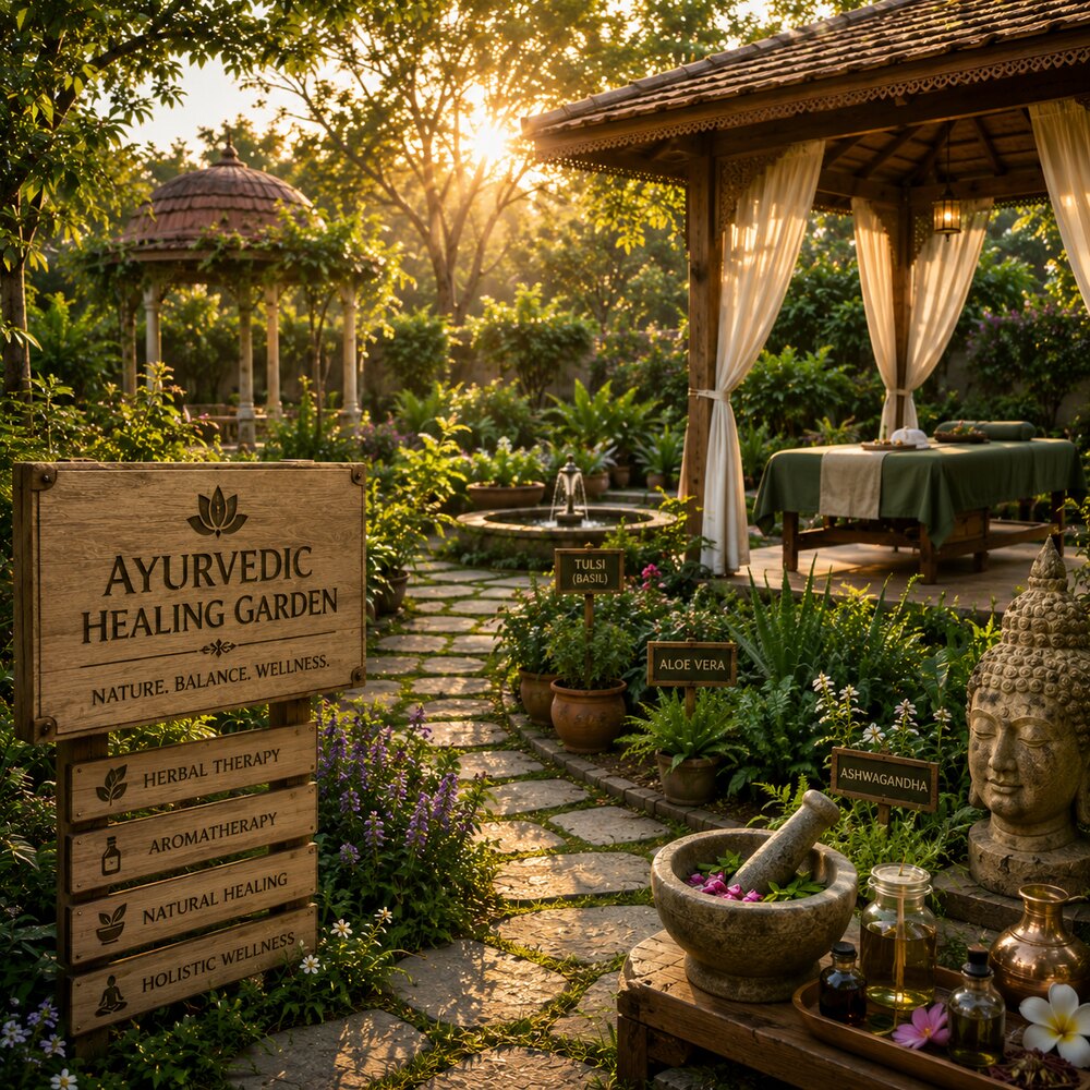 Ayurvedic healing garden