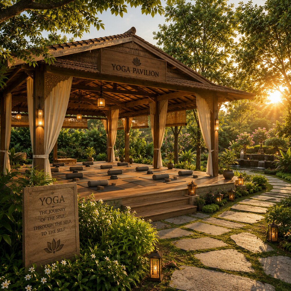 Open yoga pavilion